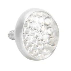 Glass License Plate Round Reflector - Clear