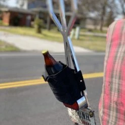 Quart Oil Bottle Carrier - Black -Motor Parts Hub 010569 Lowbrow Customs Oil Bottle Carrier Intstalled 7