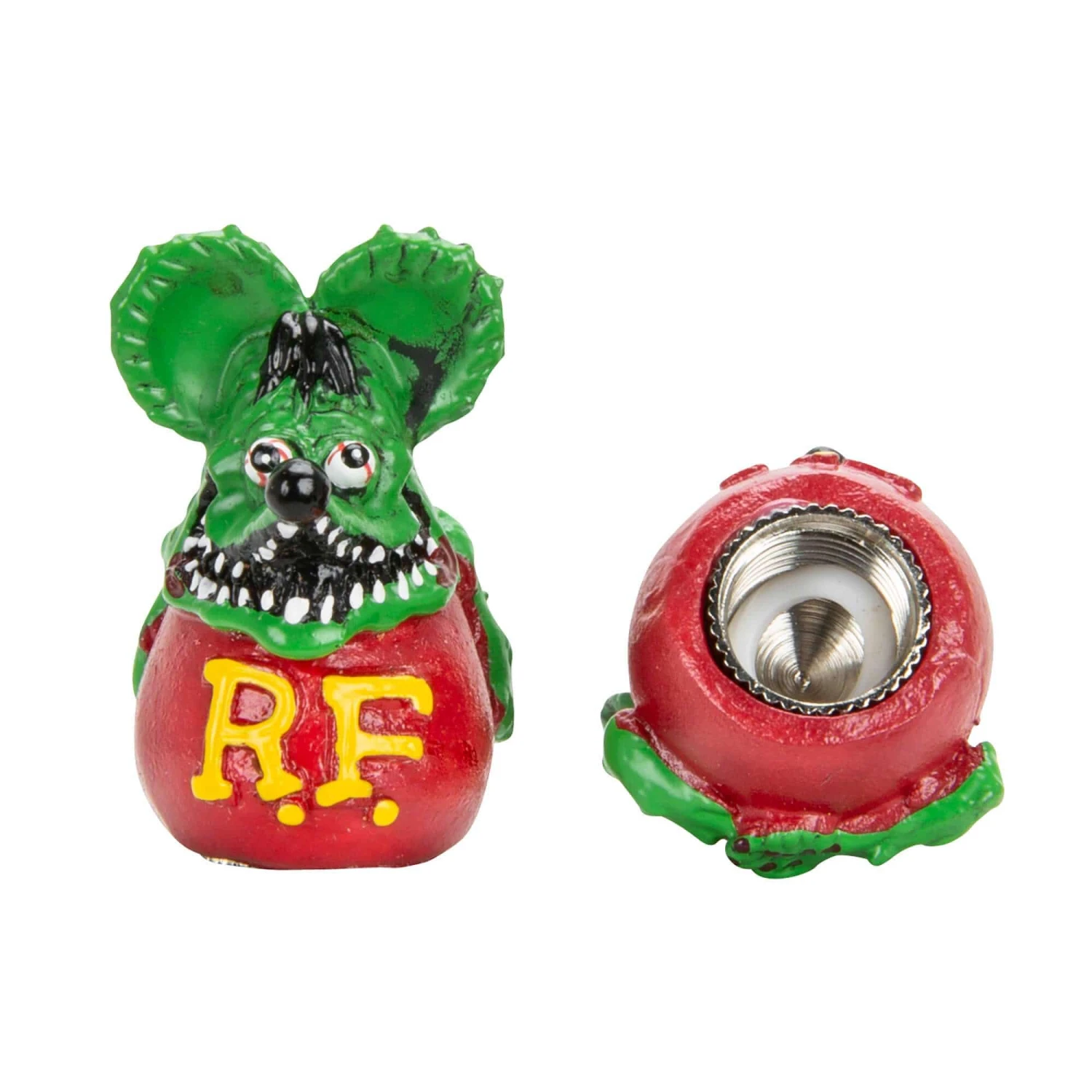 Rat Fink Air Valve Caps - Green 2 Rat Fink Air Valve Caps - Green - Image 2