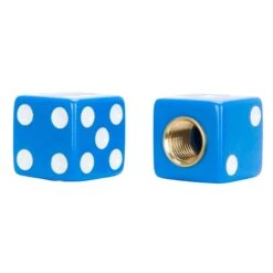 Dice Air Valve Caps - Blue