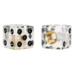 Dice Air Valve Caps - Clear