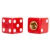 Dice Air Valve Caps - Red