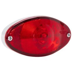 Cat Eye LED Tail Light - Chrome -Motor Parts Hub 011127 Cycle Standard Cat Eye LED Tail Light Chrome 4