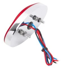 Cat Eye LED Tail Light - Chrome -Motor Parts Hub 011127 Cycle Standard Cat Eye LED Tail Light Chrome 6