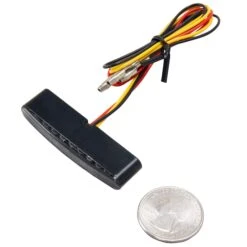 Aurora Mini LED Tail Light - Smoke Lens - Black -Motor Parts Hub 011130 Cycle Standard Aurora Mini LED Tail Light Smoke Lens Black 5