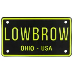 LOWBROW Stamped Aluminum Bicycle License Plate