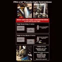 2-3/4 Inch Pancake Headlight - Clear Lens -Motor Parts Hub 011482 FNA Pancake Light Instructions
