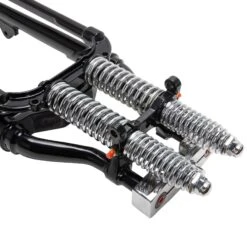 Hardbody Antique Style Springer Front End - Standard Length - Black -Motor Parts Hub 011521 Mid USA Hardbody Antique Style Springer Front End Standard Length Black 11