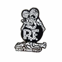 Rat Fink Lapel Pin - Black