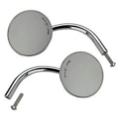 Utility Mirror Round CE Perch Mount - Chrome - Pair