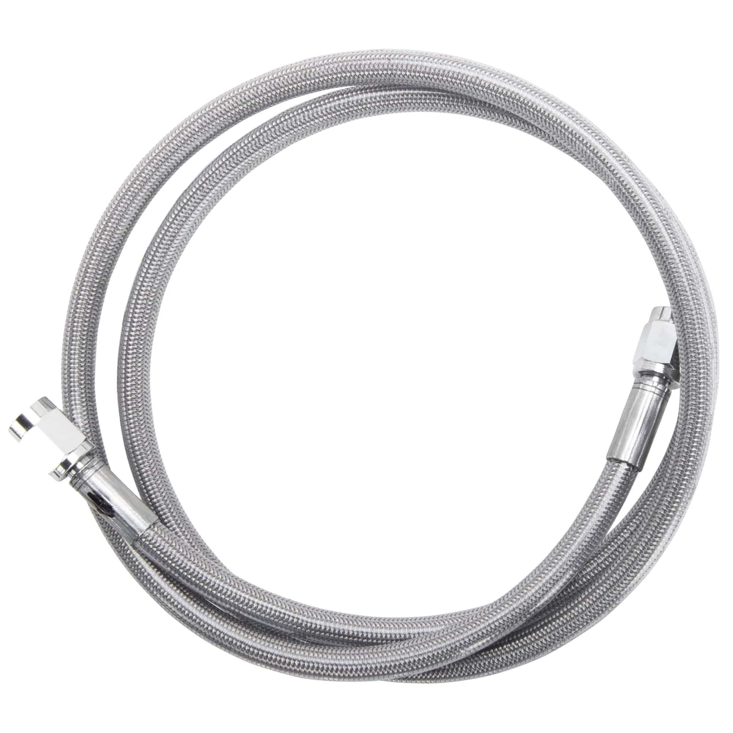 Universal Braided Stainless Brake Line - 30" - Clear Coated 1 Universal Braided Stainless Brake Line - 30" - Clear Coated