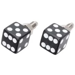 Dice License Plate Bolts - Black