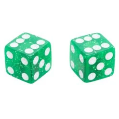 Glitter Dice Air Valve Caps - Green -Motor Parts Hub 012375 Mooneyes Glitter Dice Air Valve Caps Green 3