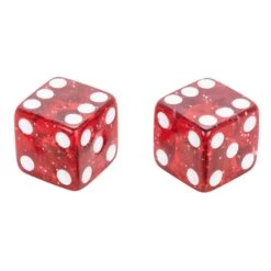 Glitter Dice Air Valve Caps - Red -Motor Parts Hub 012376 Mooneyes Glitter Dice Air Valve Caps Red 3