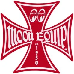 Maltese Iron Cross Sticker - Large - Red