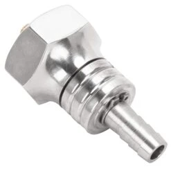 22mm Polished Stainless Steel Petcock -Motor Parts Hub 012463 Prism Supply 22mm Polished Stainless Steel Petcock 3