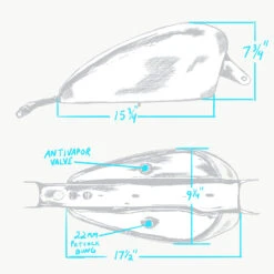 Stock Style Harley-Davidson Sportster Gas Tank 2004-2006 - 2.2 Gallon 16 Stock Style Harley-Davidson Sportster Gas Tank 2004-2006 - 2.2 Gallon -Motor Parts Hub 012816 Stock Styler Sportster Gas Tank 2004 2006 SPECS