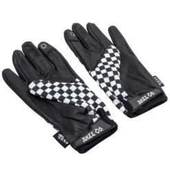 Black & White Checkers Mesh Top Gloves -Motor Parts Hub 012947 Axel Co Black WhiteCheckersMeshTopGloves 4