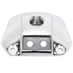 Chrome Headlight Eyebrow Visor With Indicator Light Mounting Holes