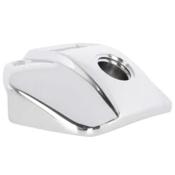 Chrome Headlight Eyebrow Visor With Indicator Light Mounting Holes -Motor Parts Hub 013158 Cycle Standard ChromeHeadlightEyebrowVisorWithIndicatorLightMountingHoles 4