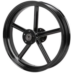 Round Spoke Invader 18 X 3.5 Dual Flange Rear Wheel - Gloss Black -Motor Parts Hub 013204 Led Sled RoundSpokeInvader18x3.5DualFlangeRearWheel GlossBlack 3