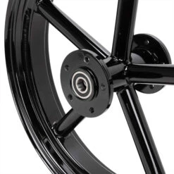 Round Spoke Invader 18 X 3.5 Dual Flange Rear Wheel - Gloss Black -Motor Parts Hub 013204 Led Sled RoundSpokeInvader18x3.5DualFlangeRearWheel GlossBlack 4