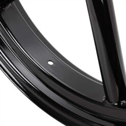 Round Spoke Invader 18 X 3.5 Dual Flange Rear Wheel - Gloss Black -Motor Parts Hub 013204 Led Sled RoundSpokeInvader18x3.5DualFlangeRearWheel GlossBlack 5