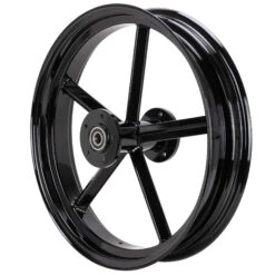Square Spoke Invader 18 X 3.5 Dual Flange Rear Wheel - Gloss Black 8 Square Spoke Invader 18 X 3.5 Dual Flange Rear Wheel - Gloss Black -Motor Parts Hub 013491 LedSledCustoms SquareSpokeInvader18x3.5DualFlangeRearWheel GlossBlack 3