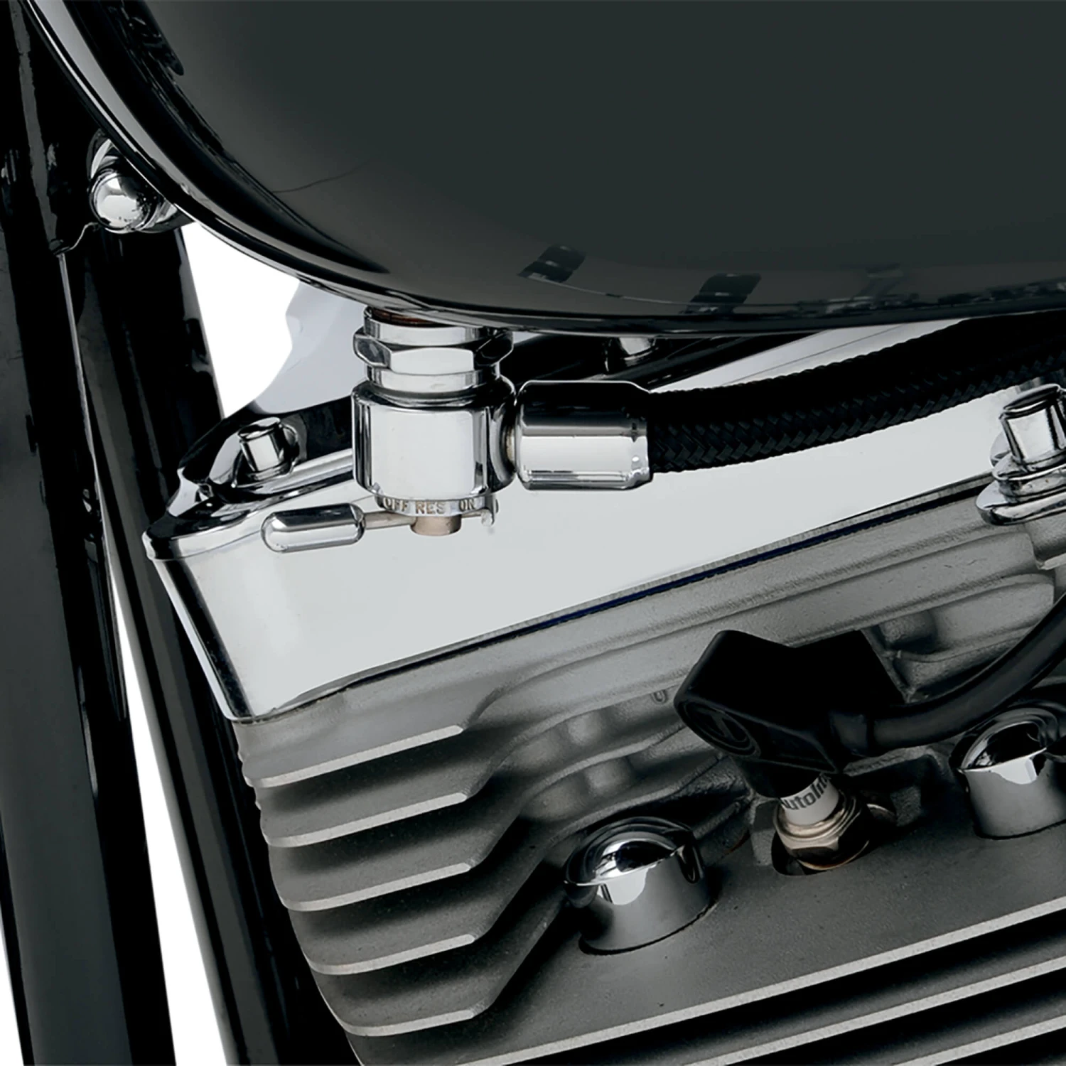 22MM Power-Flo Petcock - Round Body - Chrome - Backward 2 22MM Power-Flo Petcock - Round Body - Chrome - Backward - Image 2