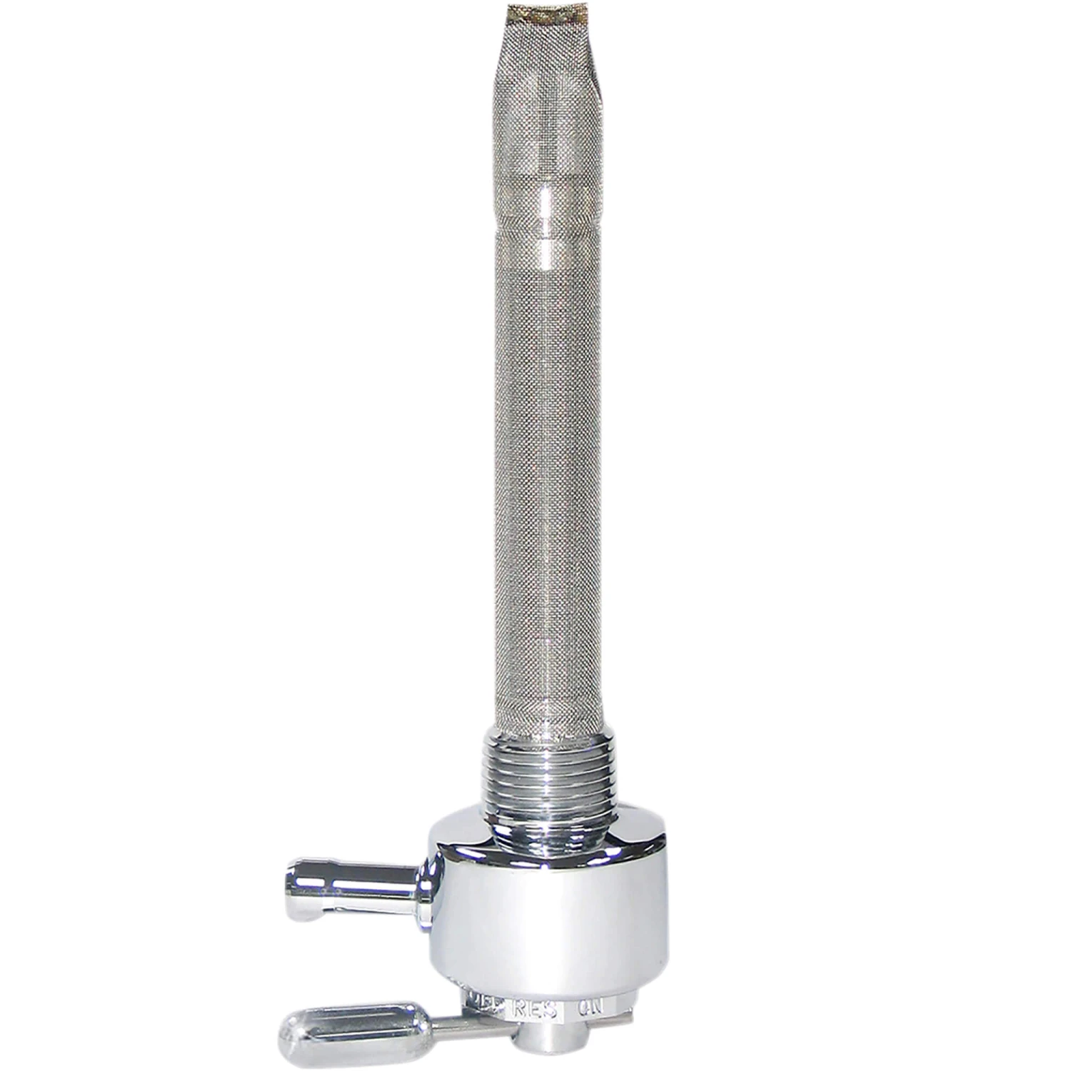 3/8 Inch NPT Power-Flo Petcock - Round Body - Chrome - Forward 1 3/8 Inch NPT Power-Flo Petcock - Round Body - Chrome - Forward