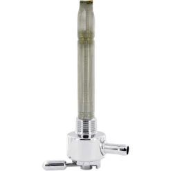 3/8 Inch NPT Power-Flo Petcock - Round Body - Chrome - Backward