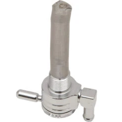 3/8 Inch NPT Click-Slick Petcock - Round Body - Chrome - Downward