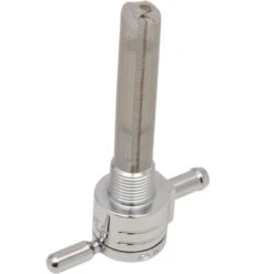 3/8 Inch NPT Click-Slick Petcock - Round Body - Chrome - Inward