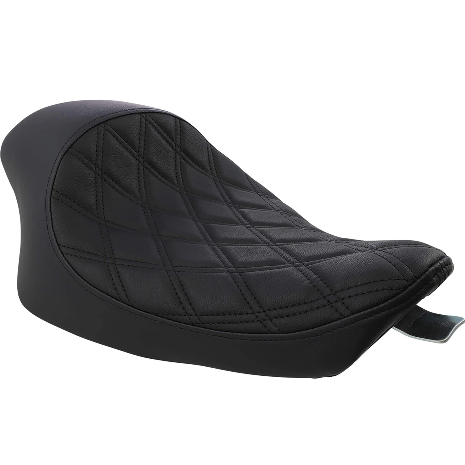 3/4 Low Solo Seat - Double Diamond - Black - Fits 2004-Up Harley-Davidson Sportsters 1 3/4 Low Solo Seat - Double Diamond - Black - Fits 2004-Up Harley-Davidson Sportsters