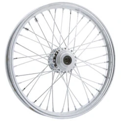 19 X 2.15 40 Spoke Chrome Dual Disc Front Wheel Fits 1984-99 Harley-Davidson FXD/FXR/XL