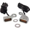 LED Handlebar Marker Lights - Chrome - Amber Lens