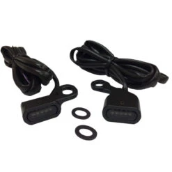 LED Handlebar Marker Lights - Black - Smoke Lens