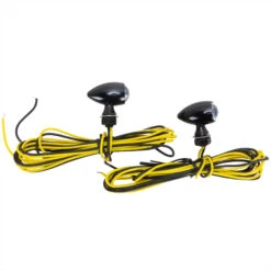 Micro Bullet Turn Signals - Black - Amber