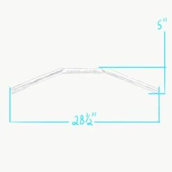 Z Bar Handlebars - 1 Inch - 2 Inch Rise - Chrome -Motor Parts Hub 014118 014119 Z Bar Handlebars 1in 2inchRise SPECS