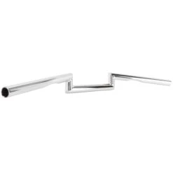 Z Bar Handlebars - 1 Inch - 2 Inch Rise - Chrome -Motor Parts Hub 014118 Cycle Standard ZBarHandlebars 1inch 2inchRise Chrome 5