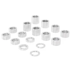 16 Piece Aluminum Wheel Axle Spacer Kit - 1.125 Inch O.D. X 3/4 Inch I.D. -Motor Parts Hub 014231 Lowbrow Customs 16PieceAluminumWheelAxleSpacerKit 1.125inODx3 4inID 3