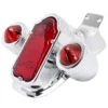 Tombstone LED Taillight W/ Red Turn Signals - Red Lens - Chrome