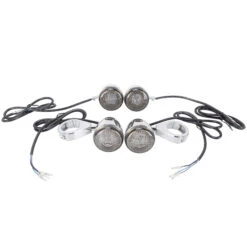 LED Turn Signal Kit For 41mm Forks - Smoked Lens - Chrome 5 LED Turn Signal Kit For 41mm Forks - Smoked Lens - Chrome -Motor Parts Hub 014253 Cycle Standard LEDTurnSignalKitfor41mmForks SmokedLens Chrome 3