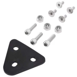 2 Piece Curved License Plate Bracket - Chrome -Motor Parts Hub 014256 Cycle Standard 2PieceCurvedLicensePlateBracket Chrome 3