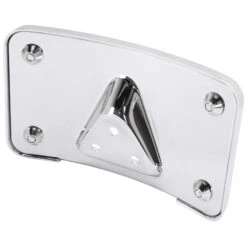 2 Piece Curved License Plate Bracket - Chrome -Motor Parts Hub 014256 Cycle Standard 2PieceCurvedLicensePlateBracket Chrome 4
