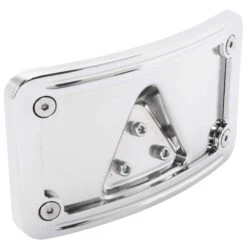 2 Piece Curved License Plate Bracket - Chrome