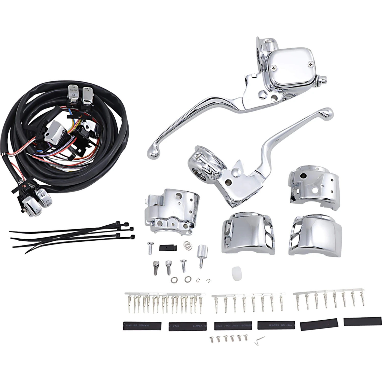 Brake/Mechanical Clutch Controls Kit With Switches - Chrome - Single Disc 1996-11 Harley-Davidson FXD/FXDWG 96-03 XL 96-07 FLHR 96-10 FXST/FLST 1 Brake/Mechanical Clutch Controls Kit With Switches - Chrome - Single Disc 1996-11 Harley-Davidson FXD/FXDWG 96-03 XL 96-07 FLHR 96-10 FXST/FLST