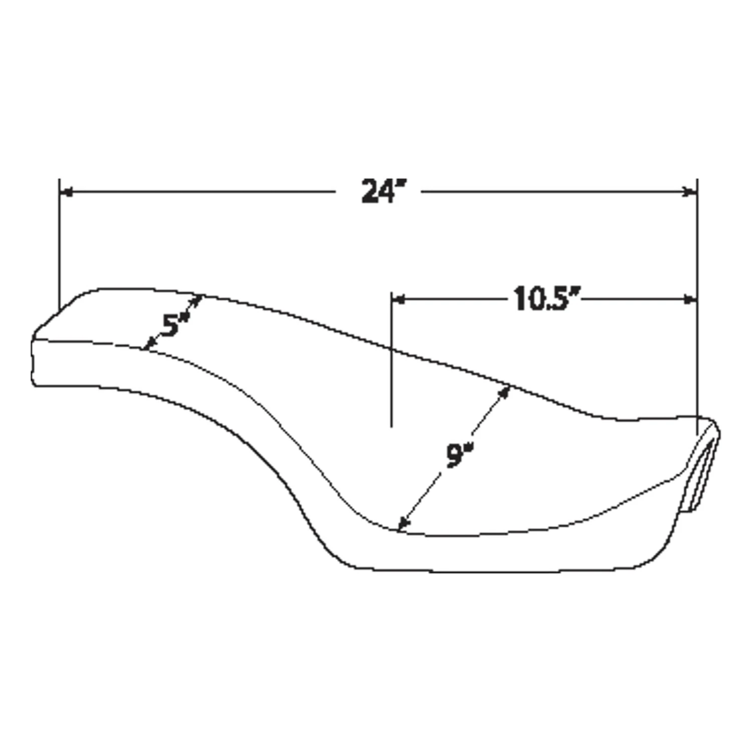 Spoon Style 2-Up Seat - Smooth - 1957-78 Harley-Davidson Sportster XL 3 Spoon Style 2-Up Seat - Smooth - 1957-78 Harley-Davidson Sportster XL - Image 3