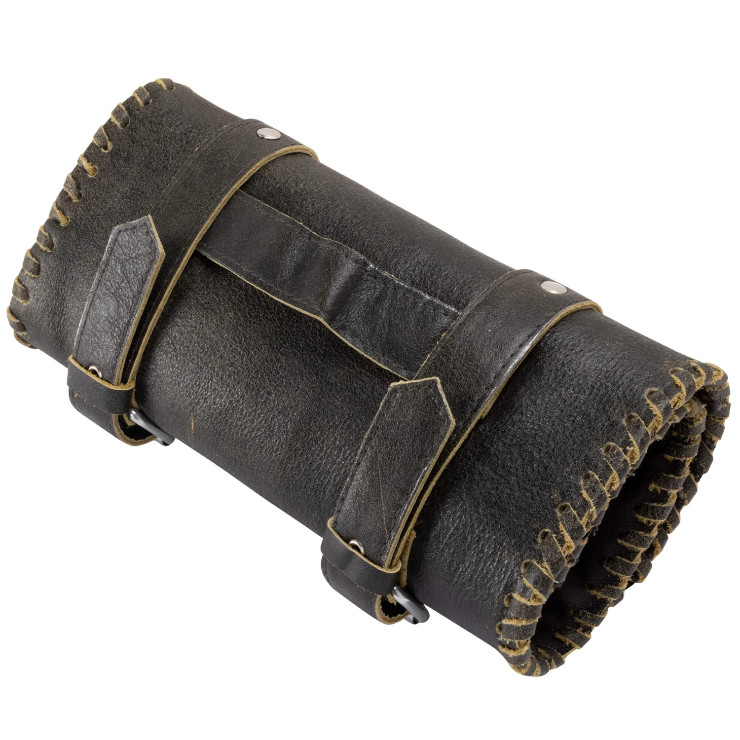 Braided Black Leather Tool Roll 3 Braided Black Leather Tool Roll - Image 3