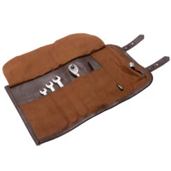 Brown Leather Tool Roll -Motor Parts Hub 015062 AxelCo BrownLeatherToolRoll 5